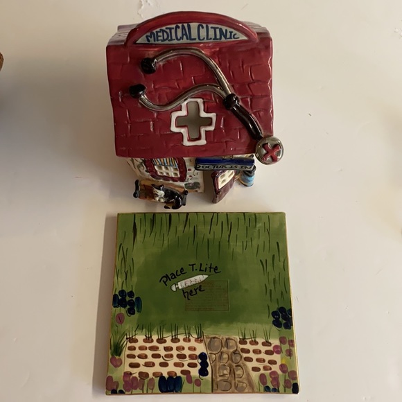 Vintage 2002 Blue Sky Clay Doctors Office meant at tea lite candle. - Picture 6 of 14